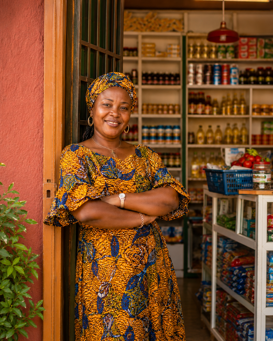 Jeune entrepreneur souriante
